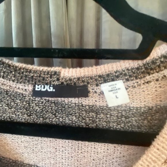 Womens BDG Brand Lightweight Sweater, Size L Pink and Black Stripe - Picture 5 of 5